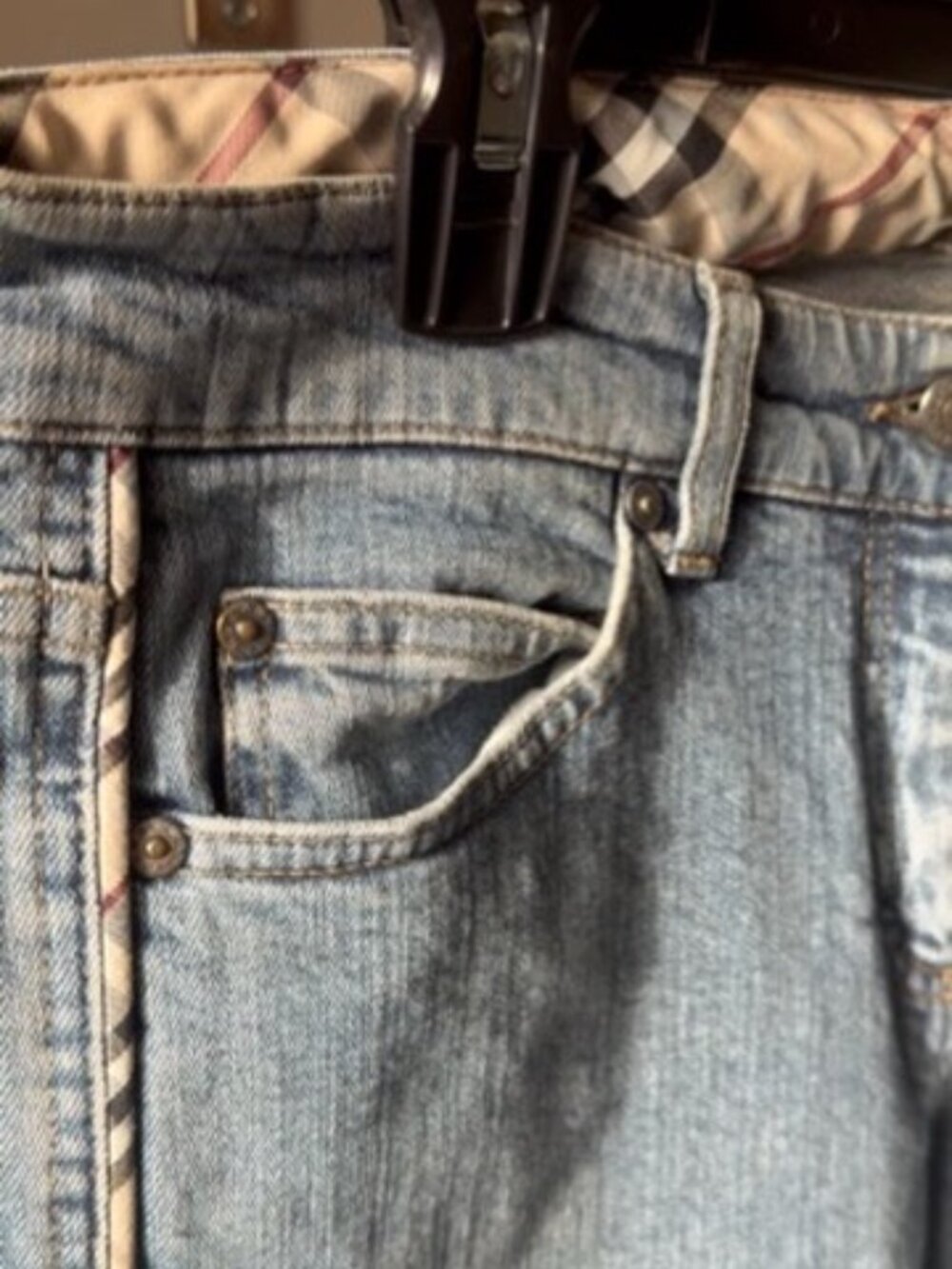 Burberry Light Wash Side-Stripe Jeans – Size 10 - Picture 6 of 6